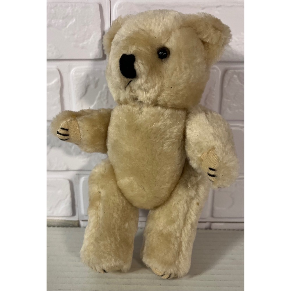 Unbranded Teddy Bear Plush Unisex 9 Inch Tan Vintage Jointed Mohair Collectible
